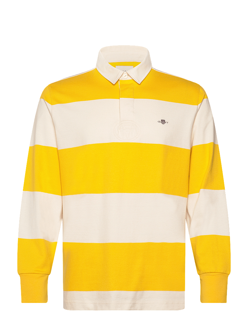 GANT - BARSTRIPE RUGGER - polo marškinėliai ilgomis rankovėmis - daffodil yellow - 1