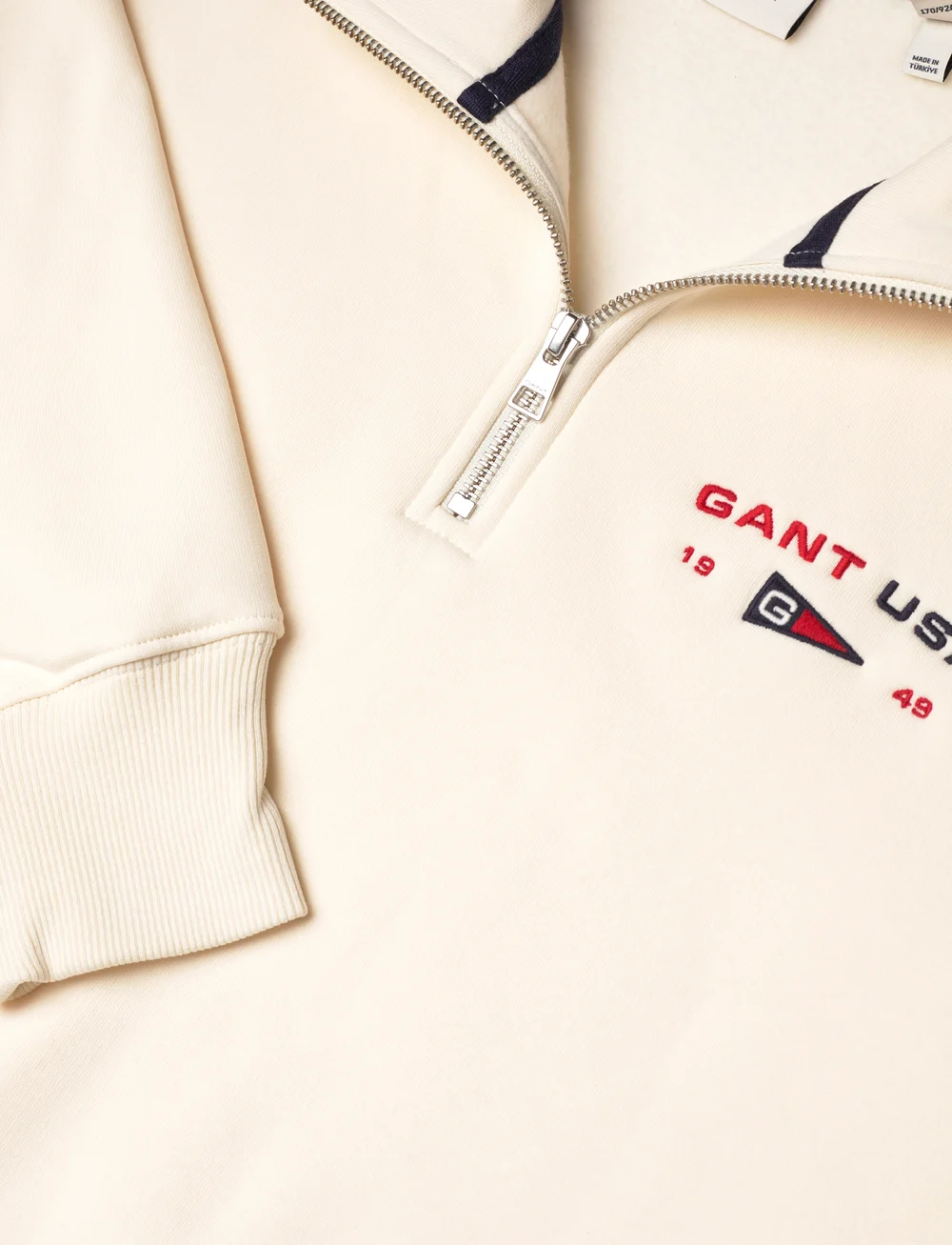 GANT - GRAPHIC HALF ZIP - shoppa efter tillfälle - cream - 2