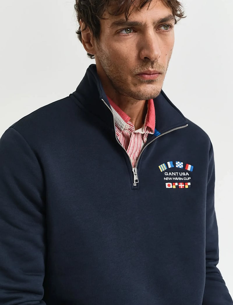 GANT - GRAPHIC HALF ZIP - shop by occasion - evening blue - 4