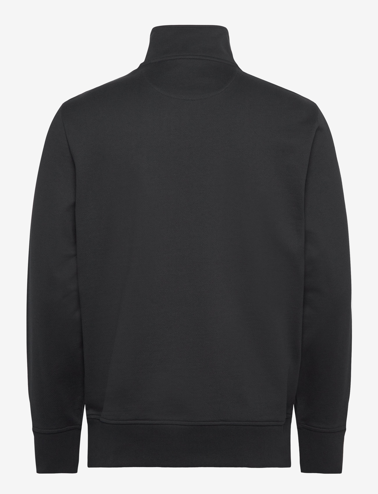 GANT - SMALL GRAPHIC HALF ZIP SWEAT - collegepaidat - black - 1