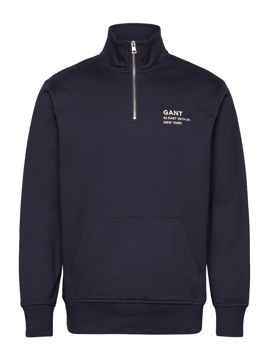 Gant - SMALL GRAPHIC HALF ZIP SWEAT - urlaubsfavoriten - evening blue - 0