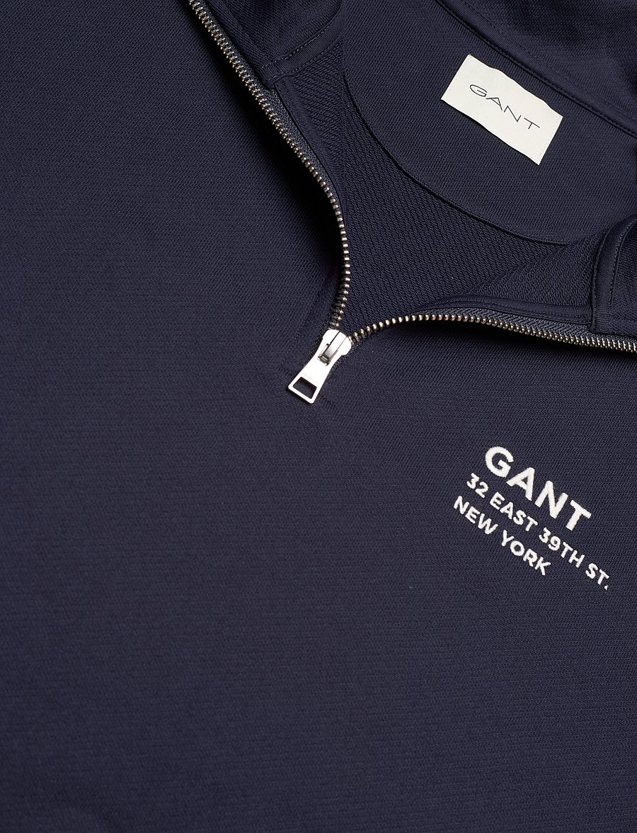 Gant - SMALL GRAPHIC HALF ZIP SWEAT - urlaubsfavoriten - evening blue - 2