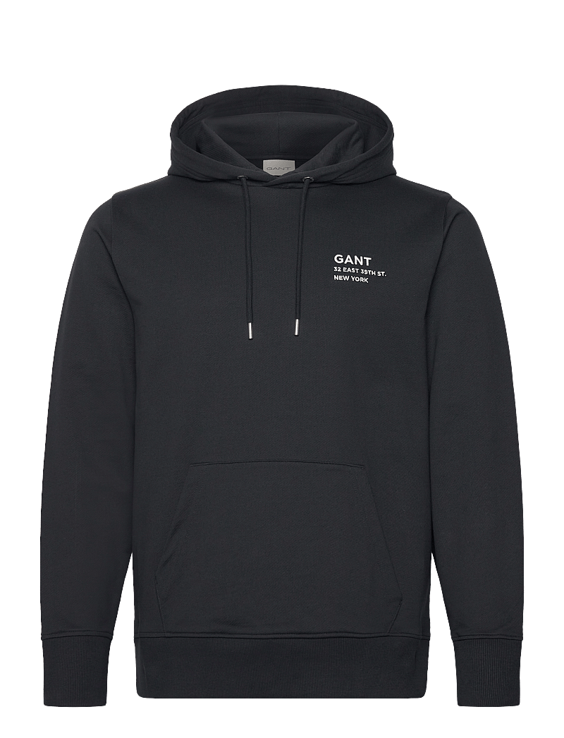 GANT - SMALL GRAPHIC SWEAT HOODIE - hættetrøjer - black - 0