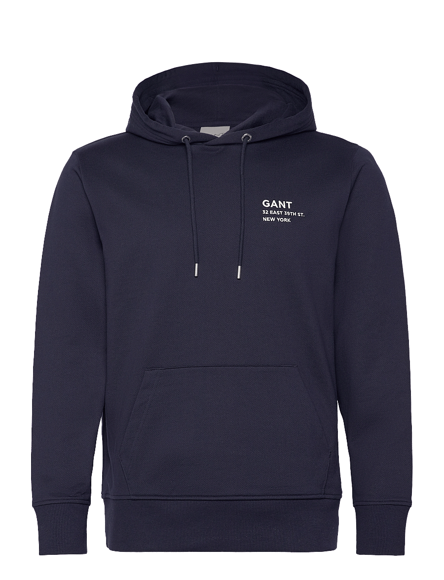 Gant - SMALL GRAPHIC SWEAT HOODIE - hoodies - evening blue - 0