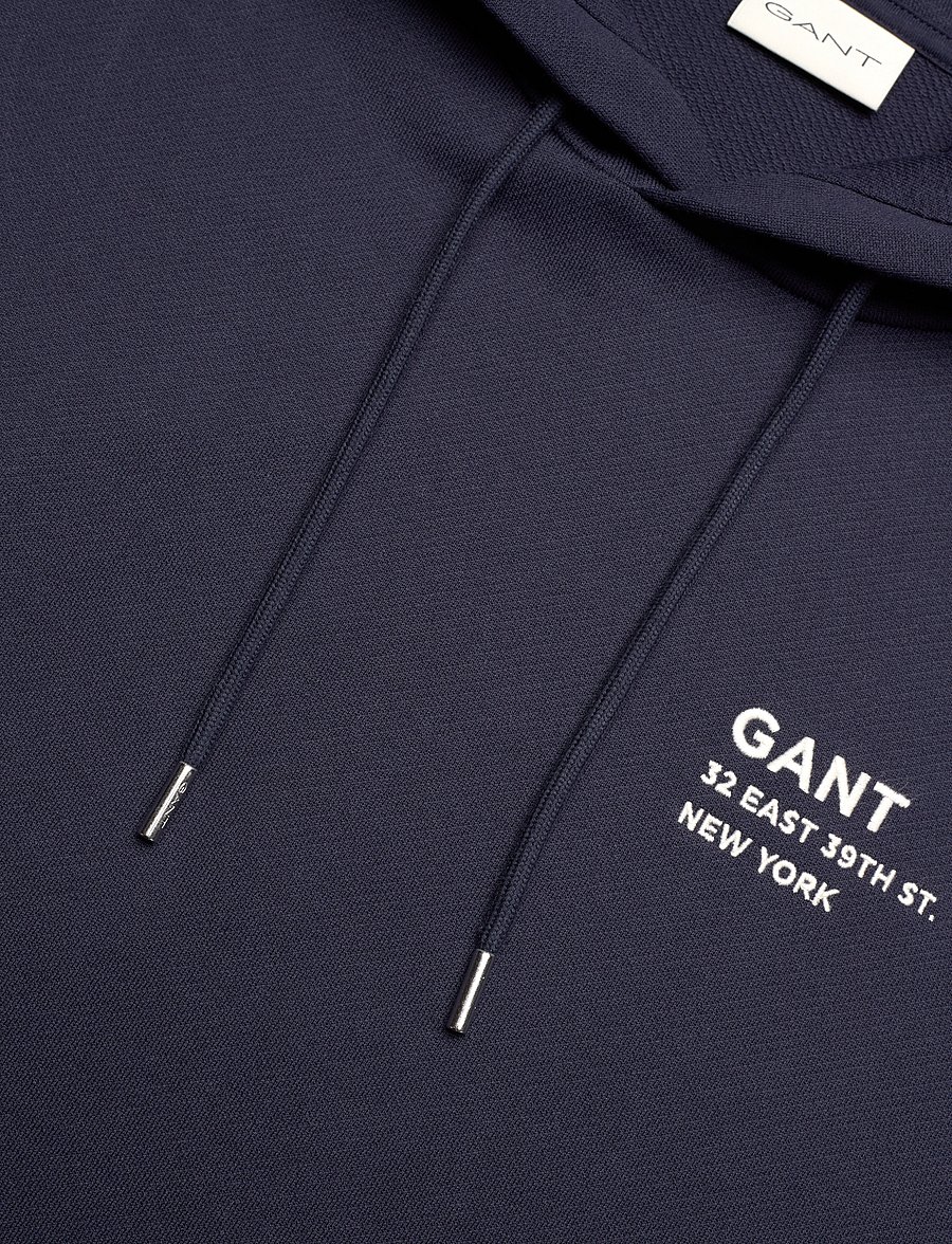 Gant - SMALL GRAPHIC SWEAT HOODIE - hoodies - evening blue - 2