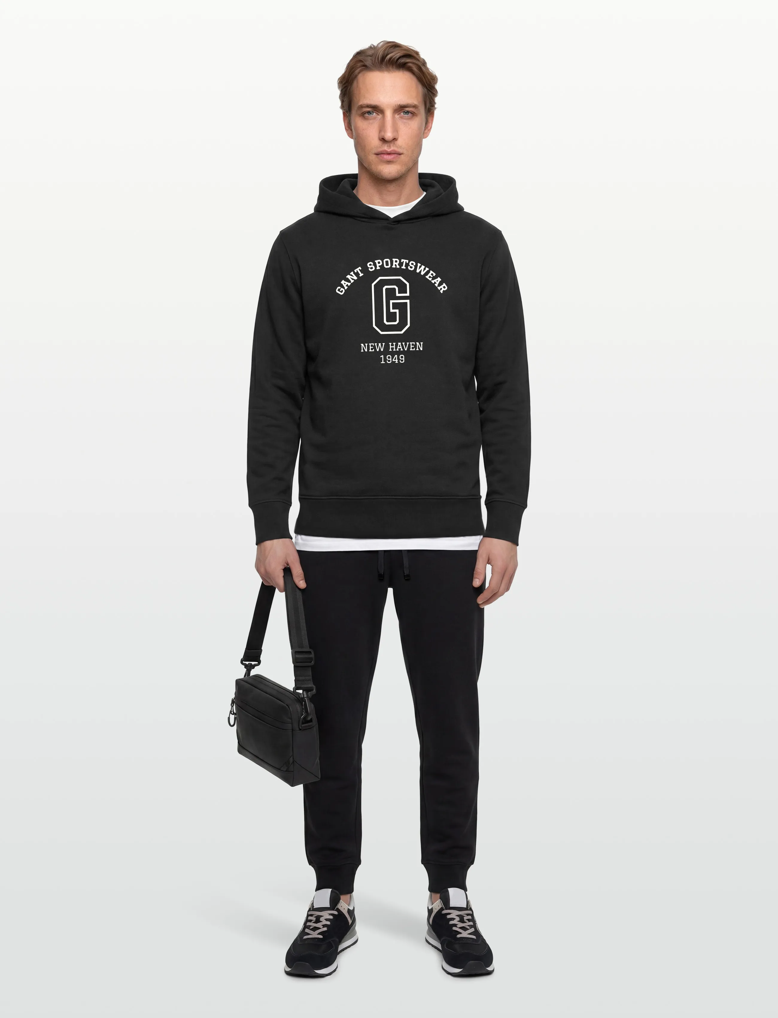 Gant GRAPHIC SWEAT HOODIE - Osta olukorra järgi - BLACK / black