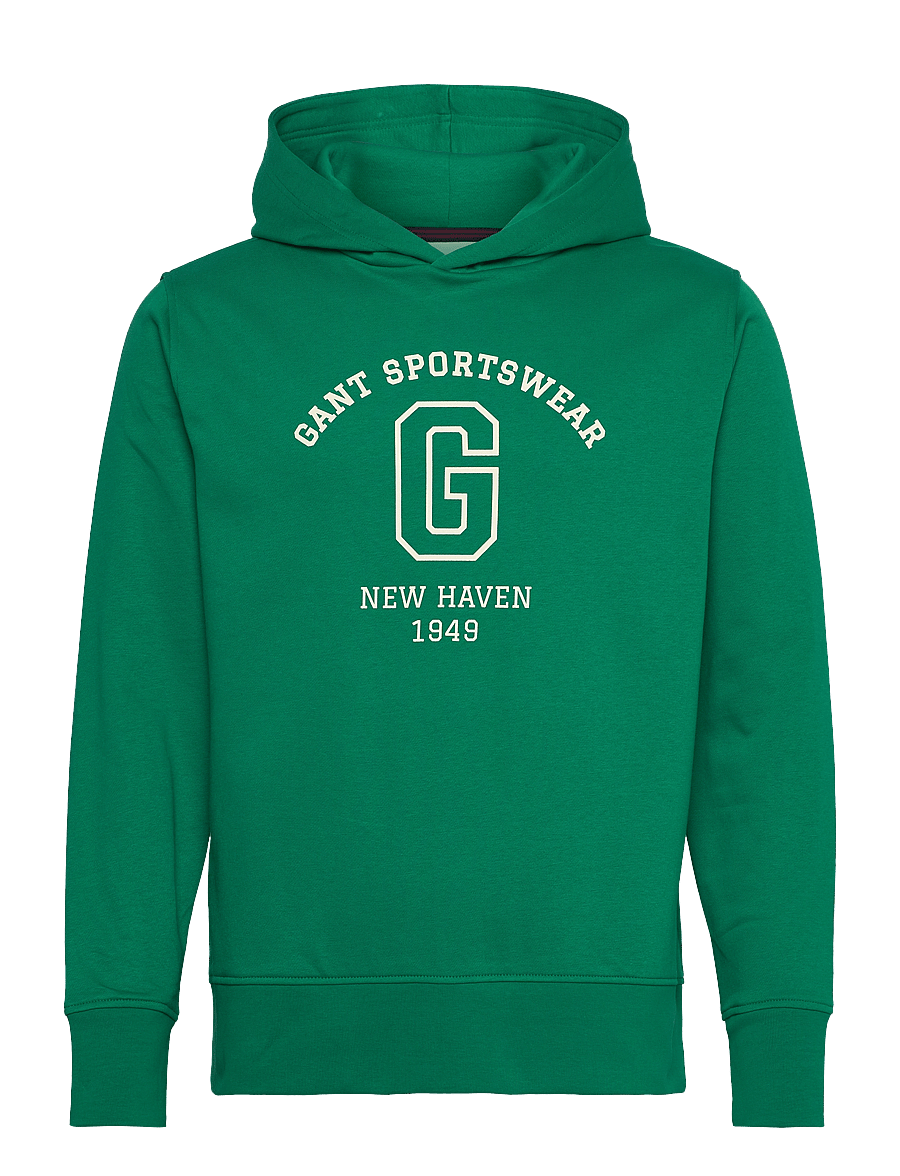Gant - GRAPHIC SWEAT HOODIE - hupparit - deep green - 0