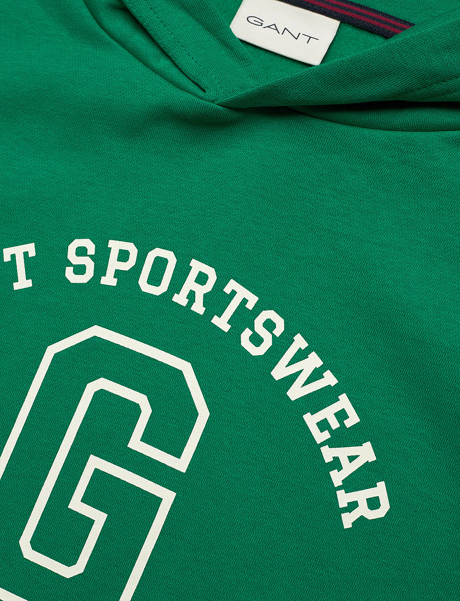 Gant - GRAPHIC SWEAT HOODIE - hupparit - deep green - 2
