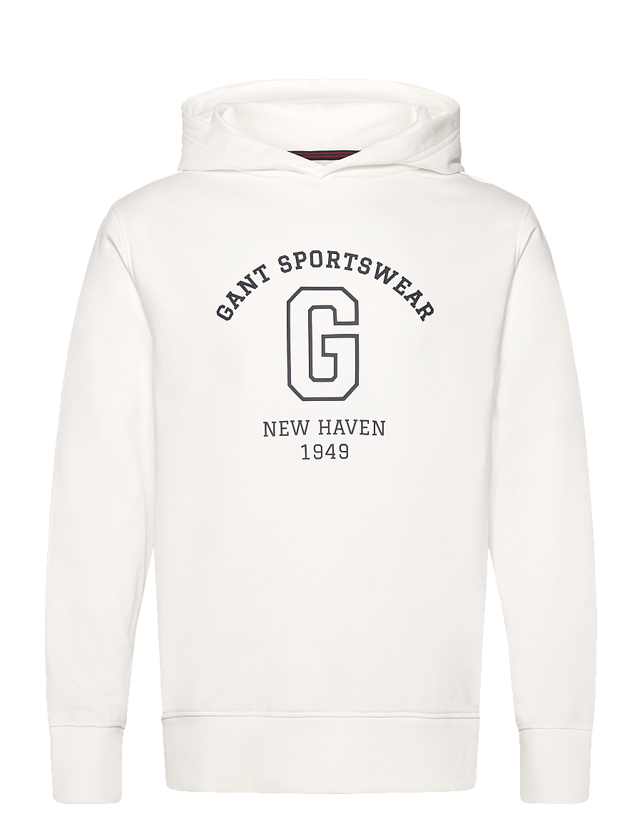 Gant - GRAPHIC SWEAT HOODIE - kapuzenpullover - eggshell - 0