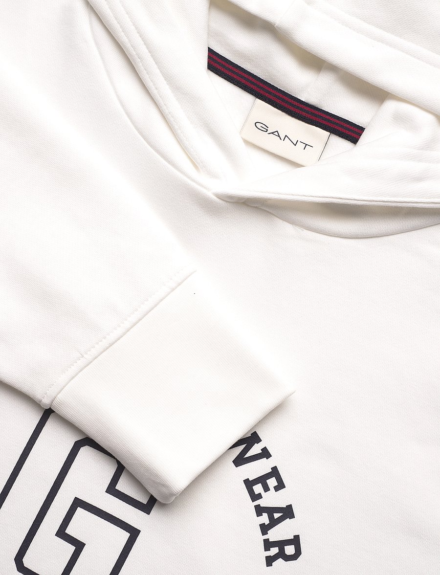 Gant - GRAPHIC SWEAT HOODIE - kapuzenpullover - eggshell - 2