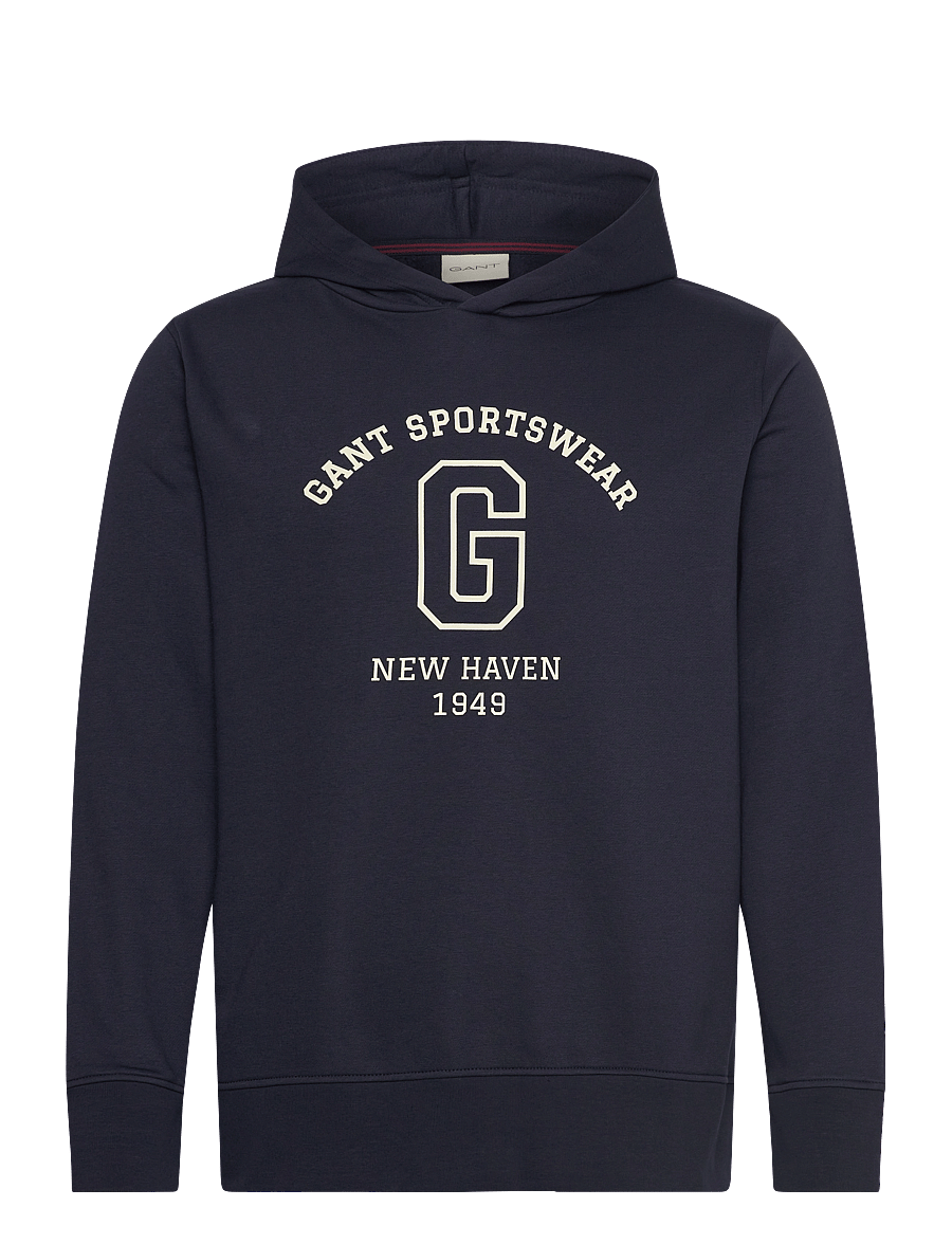 Gant - GRAPHIC SWEAT HOODIE - kapuzenpullover - evening blue - 0