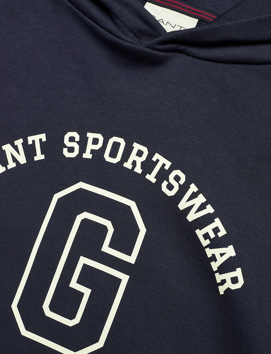 Gant - GRAPHIC SWEAT HOODIE - kapuzenpullover - evening blue - 2