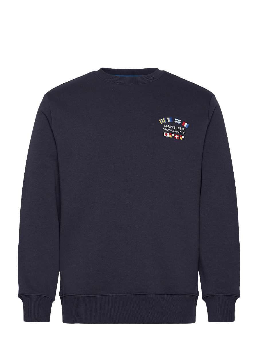 Gant - GRAPHIC C-NECK - evening blue - 0