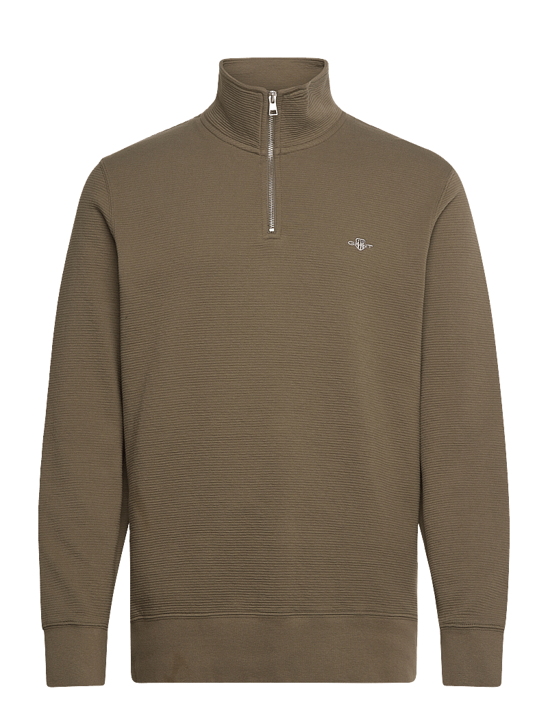 GANT - TEXTURE HALF-ZIP - iepirkties noteiktam pasākumam - juniper green - 0