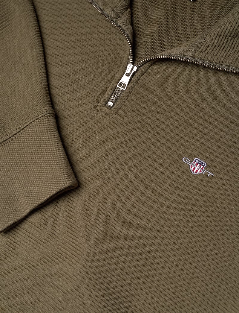 GANT - TEXTURE HALF-ZIP - iepirkties noteiktam pasākumam - juniper green - 2