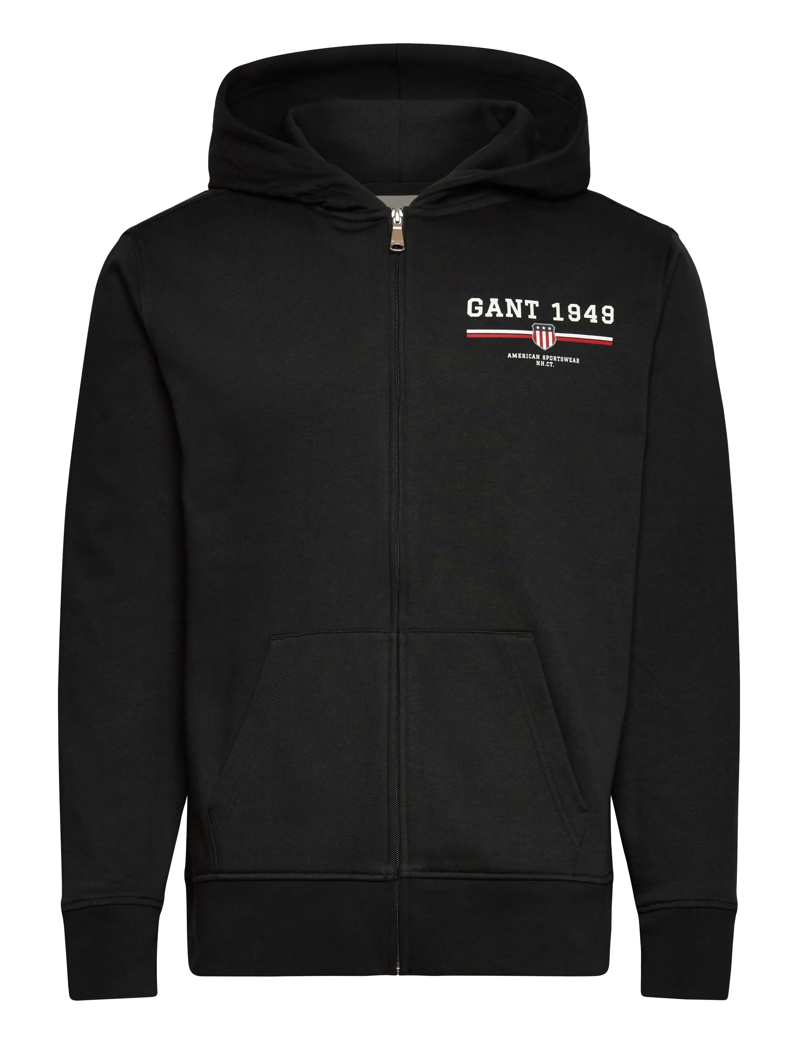 Gant GRAPHIC FULL ZIP HOODIE - Gant - BLACK / black