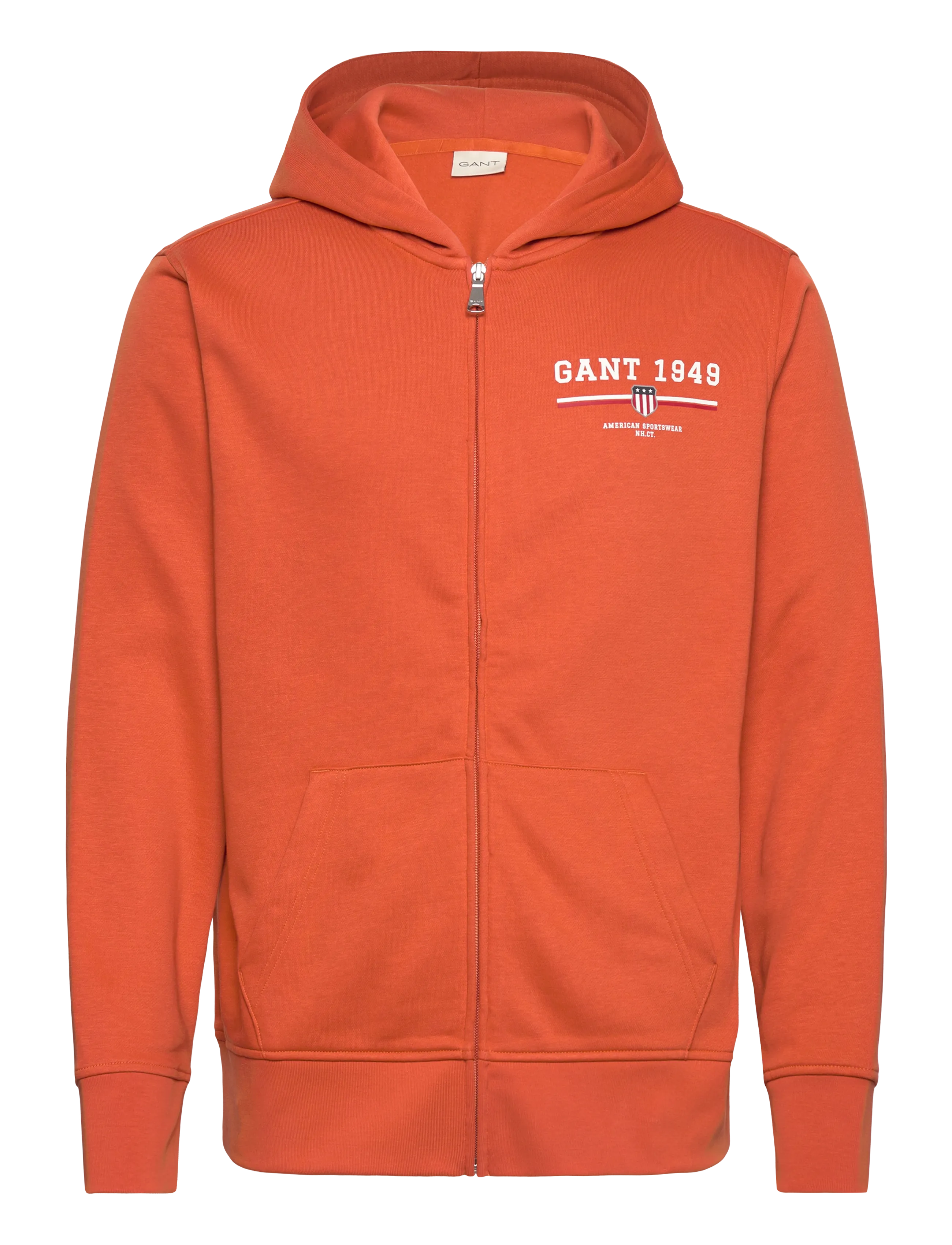 Gant GRAPHIC FULL ZIP HOODIE - Kapuzenpullover - DEEP ORANGE / orange