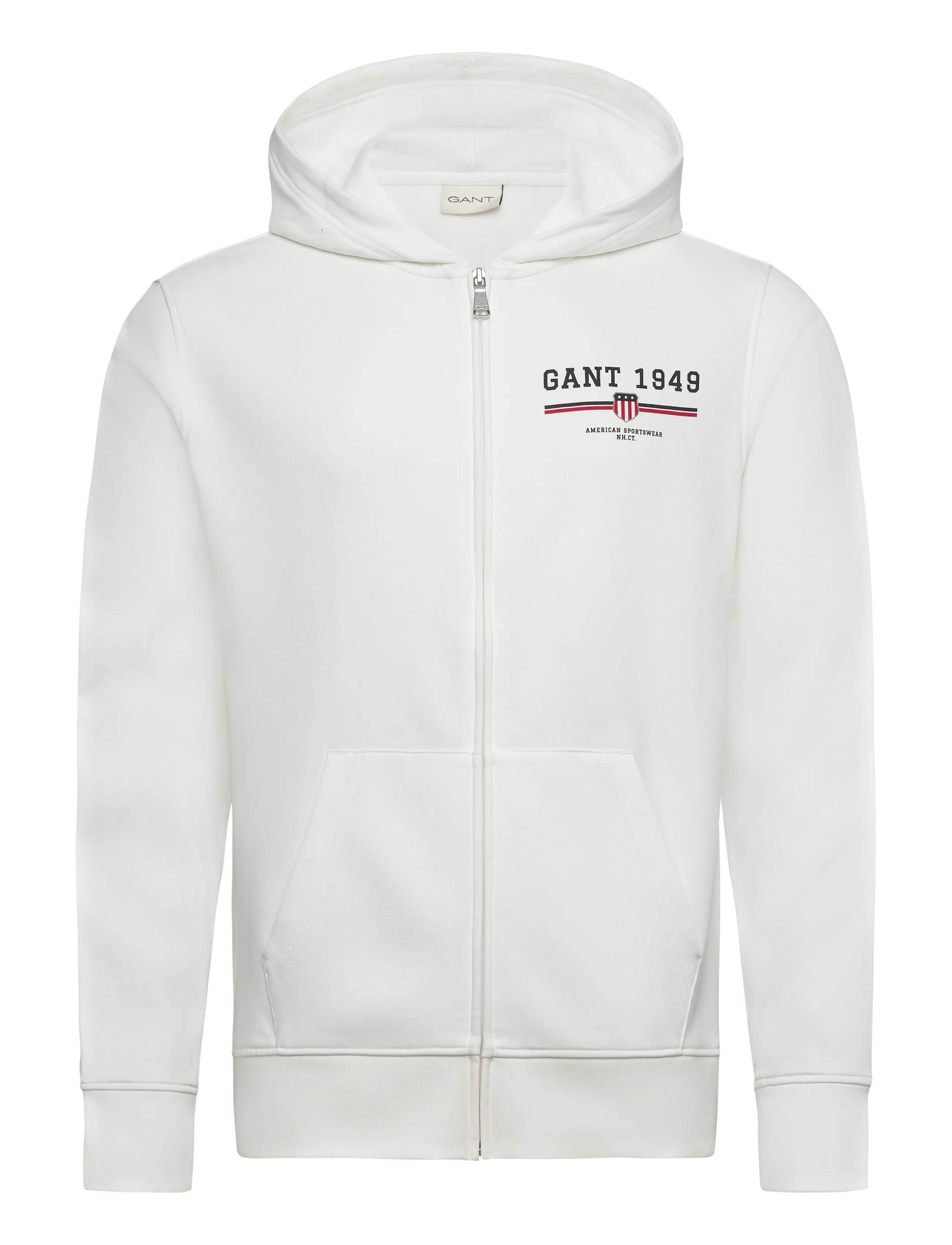 GANT Graphic Full Zip Hoodie Weiß - XL - Herren