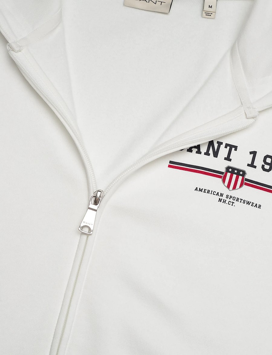 Gant - GRAPHIC FULL ZIP HOODIE - sweats à capuche - eggshell - 2