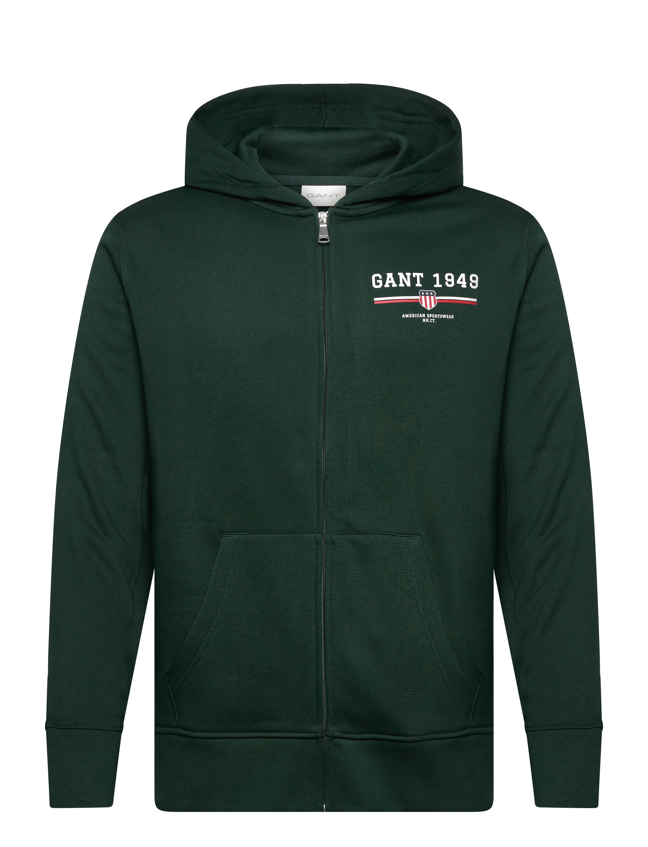 GANT Graphic Full Zip Hoodie Grün - L - Herren