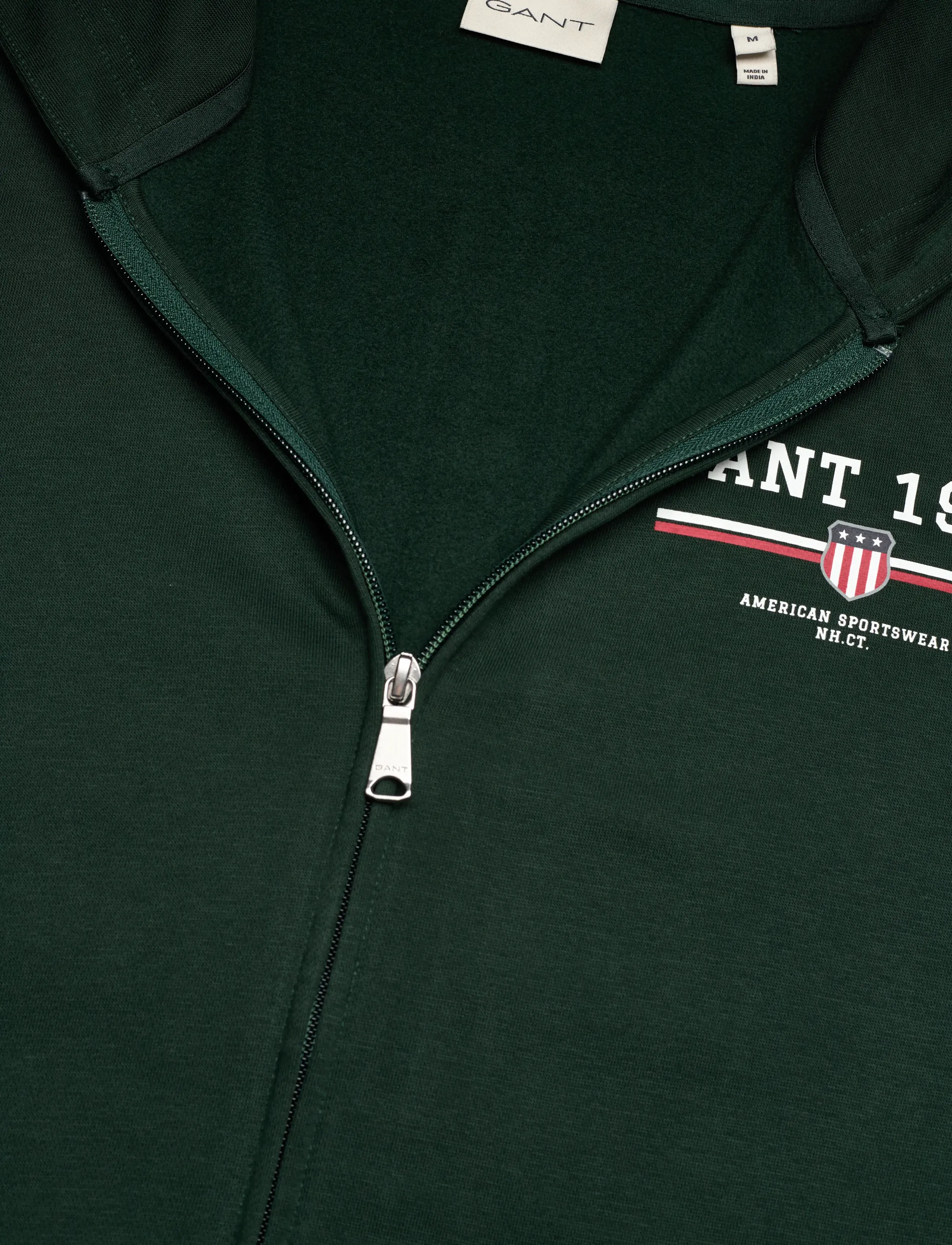 Gant - GRAPHIC FULL ZIP HOODIE - hættetrøjer - tartan green - 2