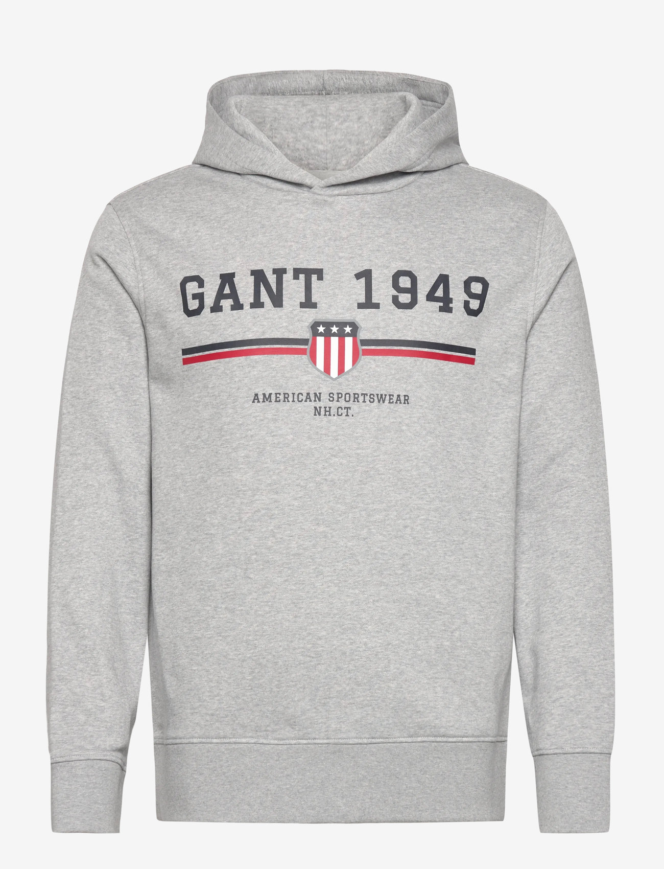 Gant - GRAPHIC HOODIE - hættetrøjer - grey melange - 0