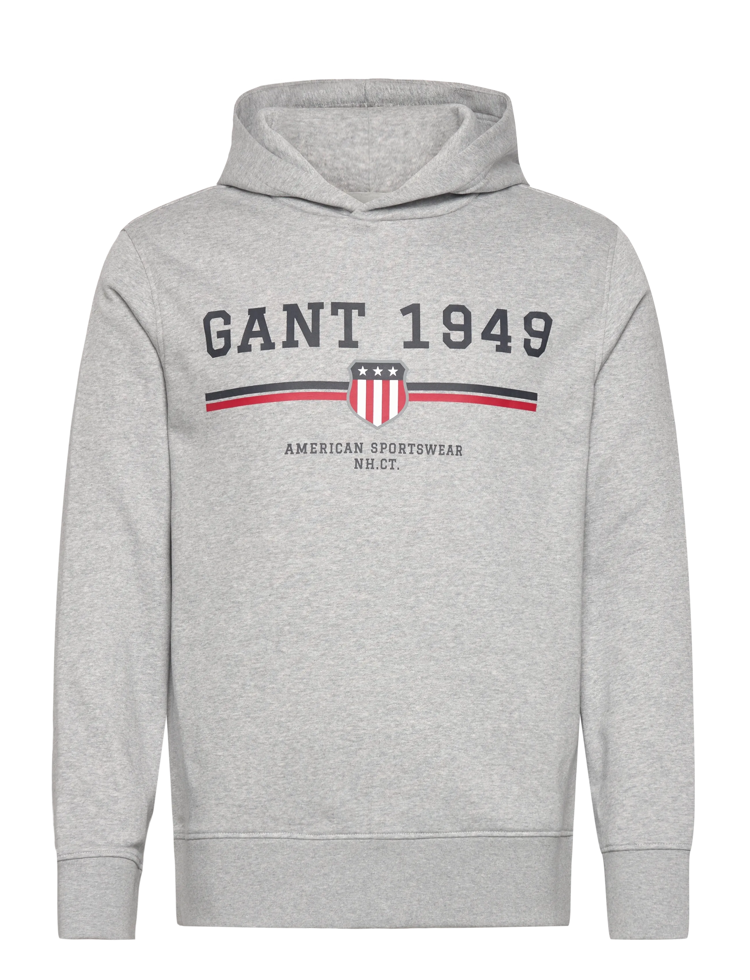 Gant GRAPHIC HOODIE - Kapuzenpullover - GREY MELANGE / grey