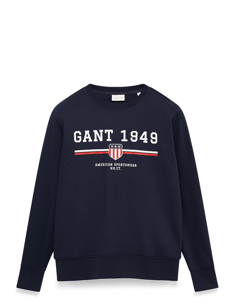 GANT - GRAPHIC C-NECK SWEAT - osta olukorra järgi - evening blue - 1