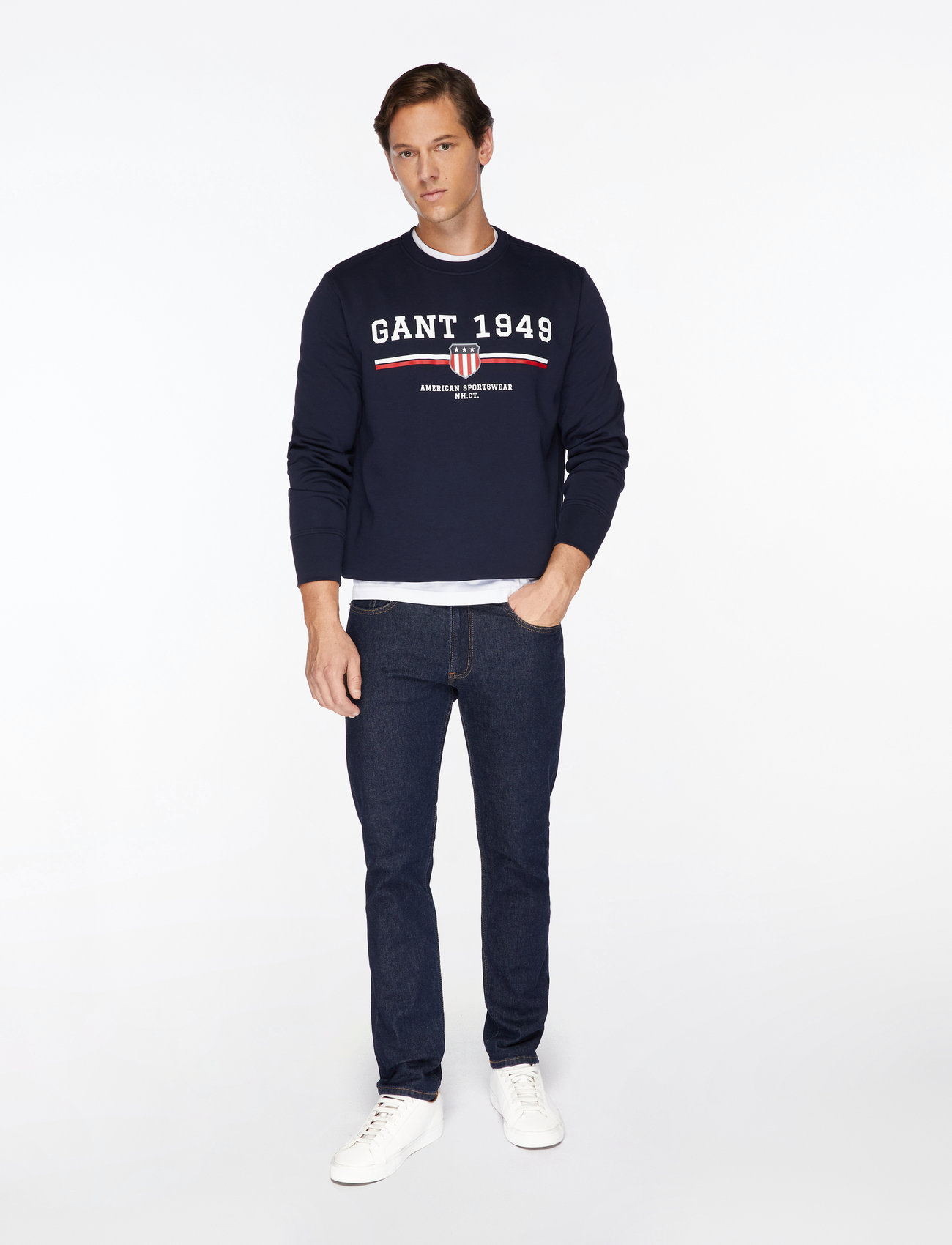 GANT - GRAPHIC C-NECK SWEAT - shoppa efter tillfälle - evening blue - 2