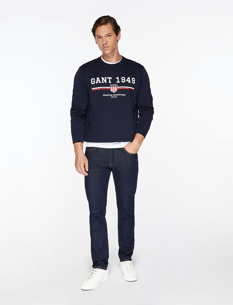 GANT - GRAPHIC C-NECK SWEAT - osta olukorra järgi - evening blue - 2