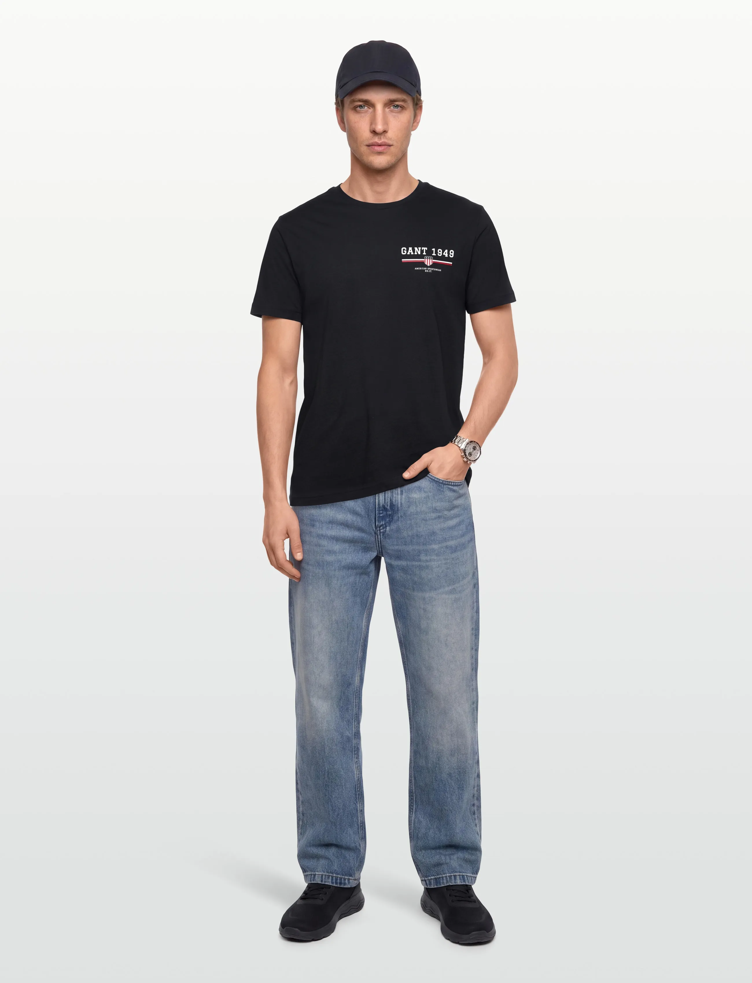 Gant - GRAPHIC SS T-SHIRT - laveste priser - black - 0
