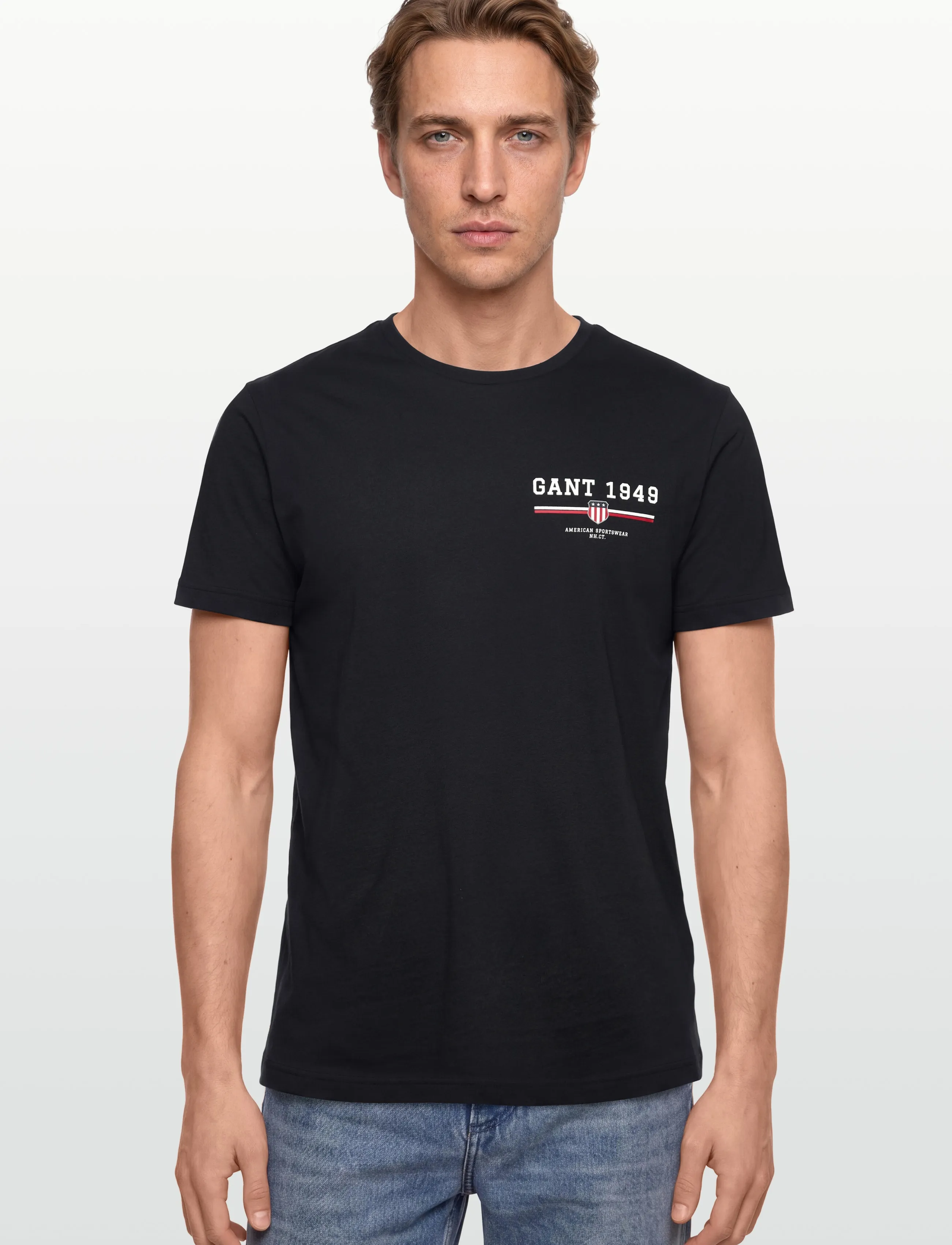 Gant - GRAPHIC SS T-SHIRT - laveste priser - black - 3