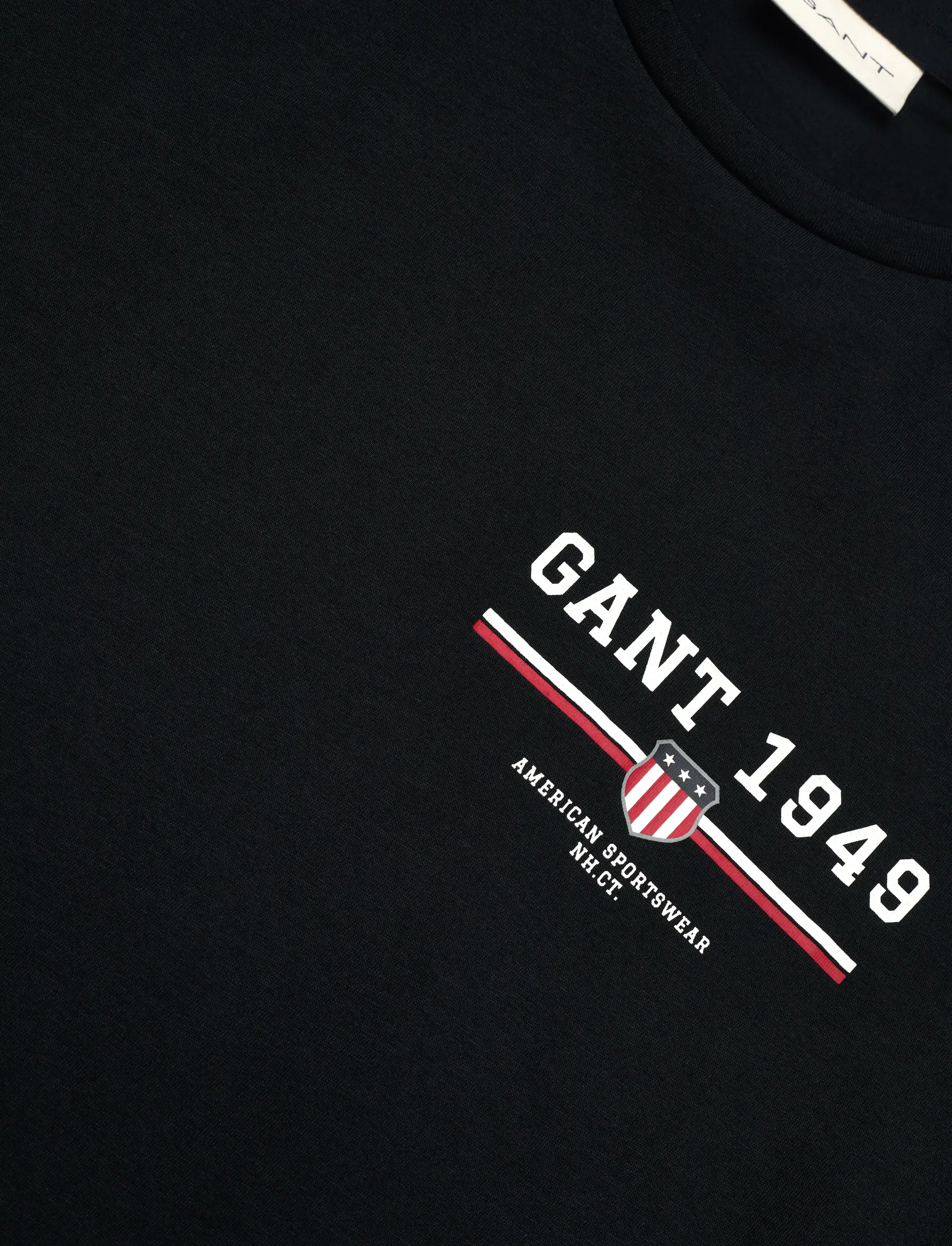 Gant - GRAPHIC SS T-SHIRT - lühikeste varrukatega t-särgid - black - 2