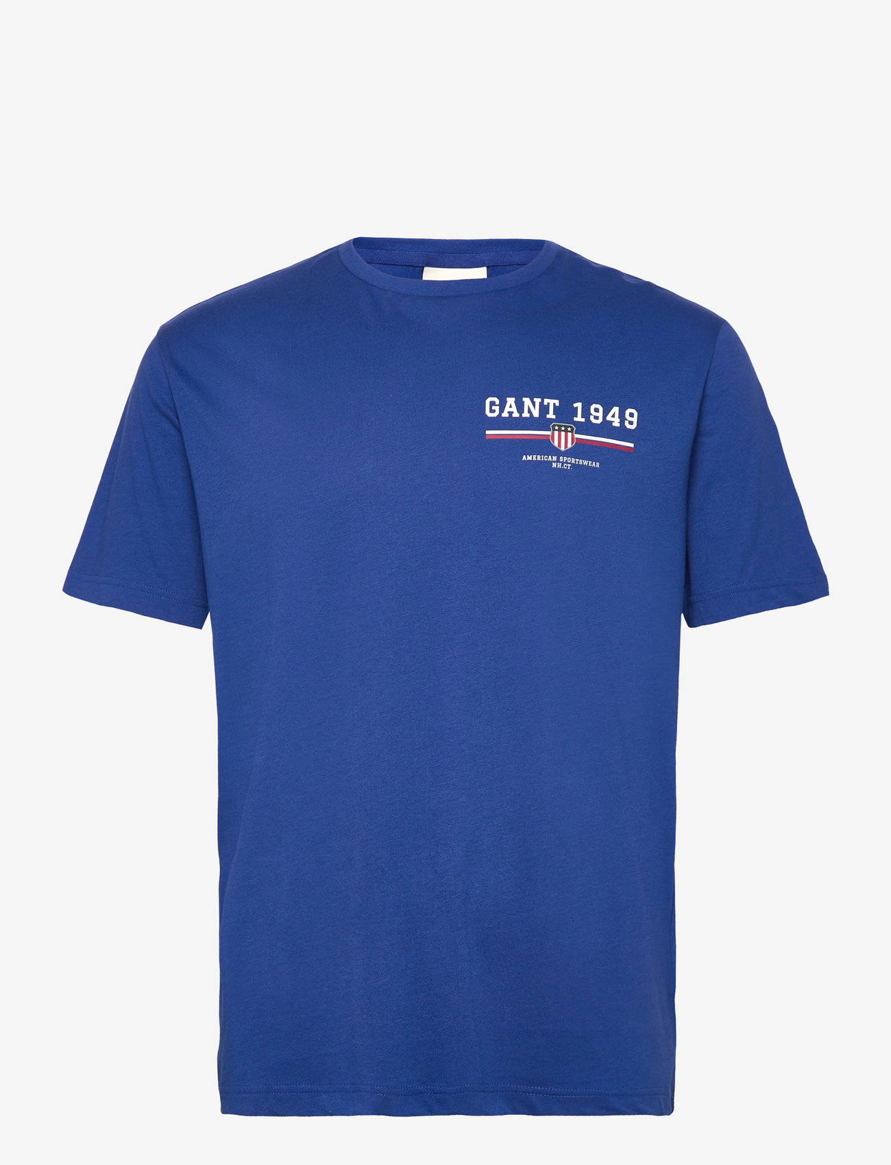 GANT - GRAPHIC SS T-SHIRT - kortärmade t-shirts - college blue - 0