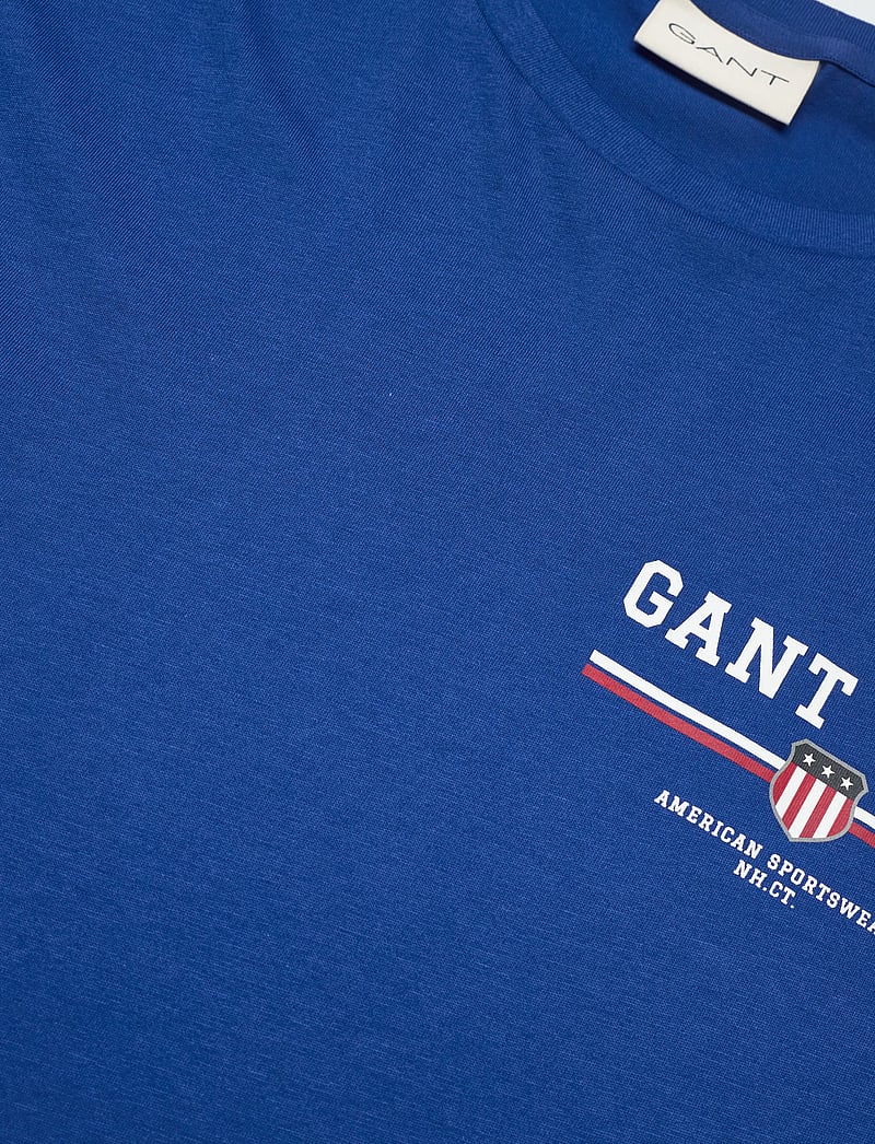GANT - GRAPHIC SS T-SHIRT - kortärmade t-shirts - college blue - 2