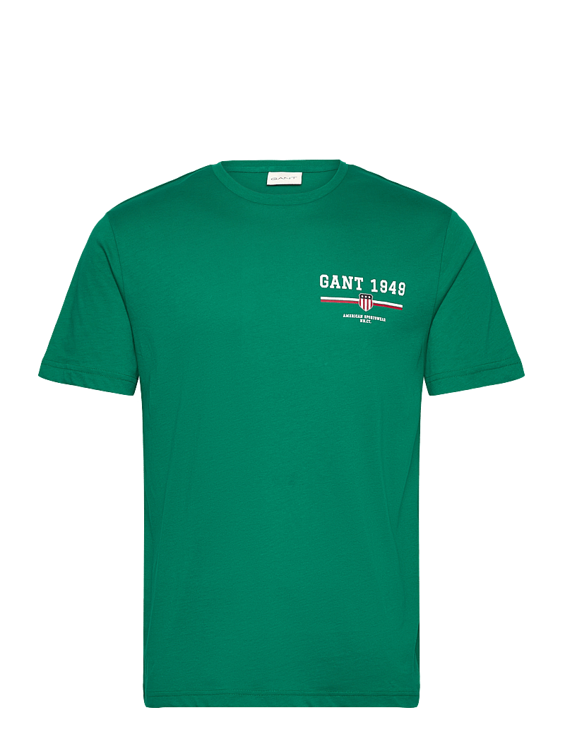 GANT - GRAPHIC SS T-SHIRT - kortærmede t-shirts - deep green - 0