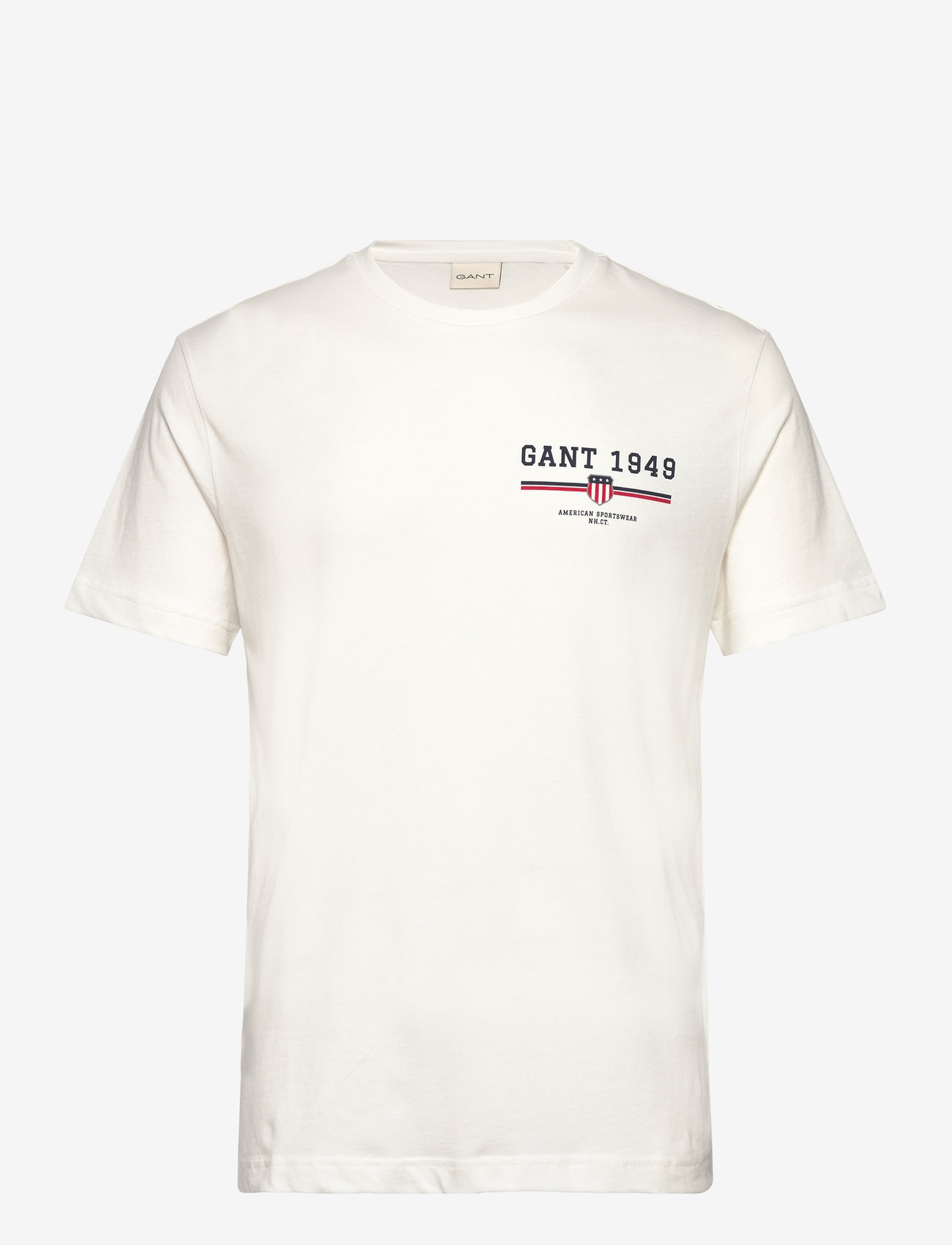 GANT - GRAPHIC SS T-SHIRT - kortærmede t-shirts - eggshell - 0