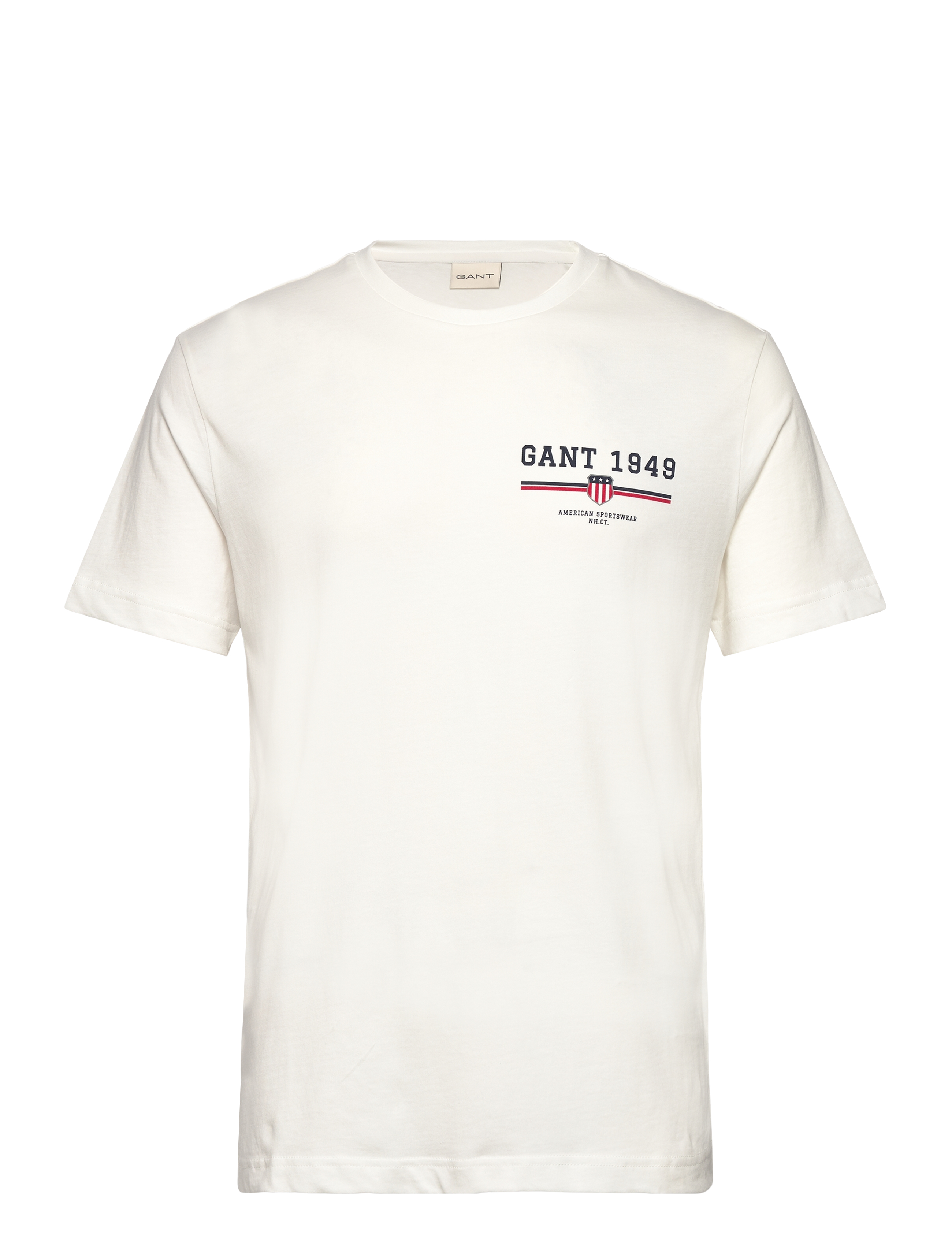 Gant GRAPHIC SS T-SHIRT - Gant - EGGSHELL / white