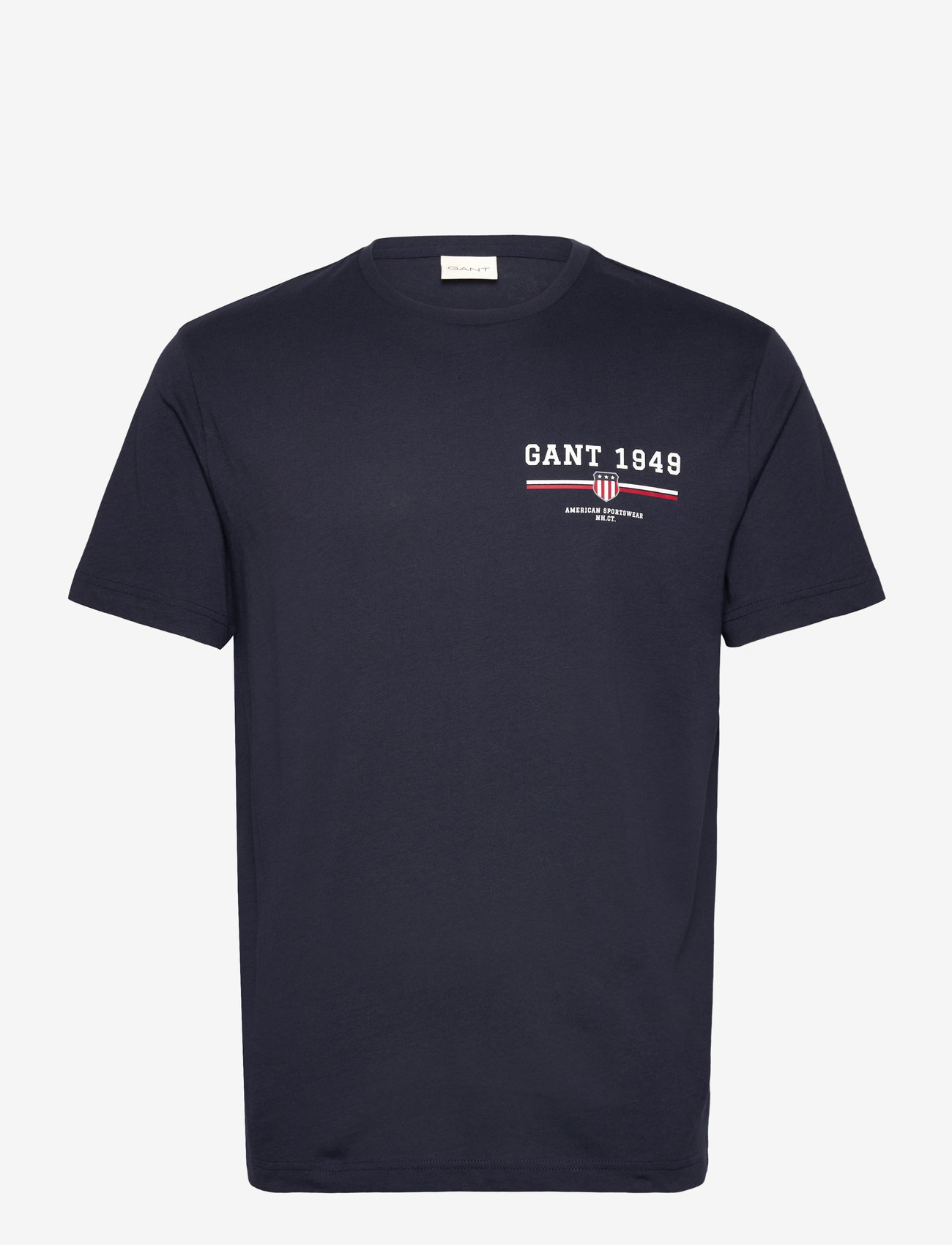 GANT - GRAPHIC SS T-SHIRT - kortärmade t-shirts - evening blue - 0