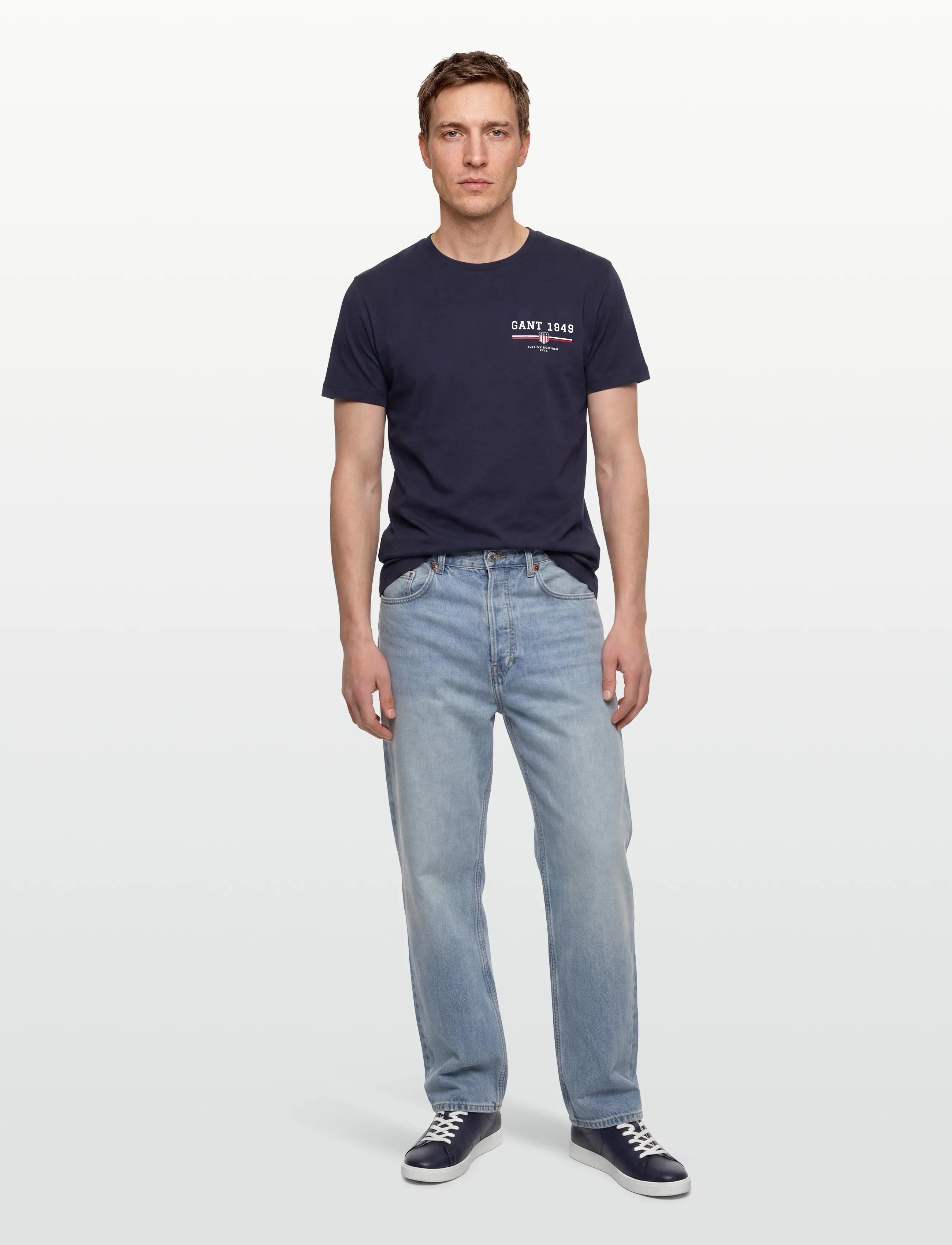 Gant - GRAPHIC SS T-SHIRT - kurzärmelige - evening blue - 0