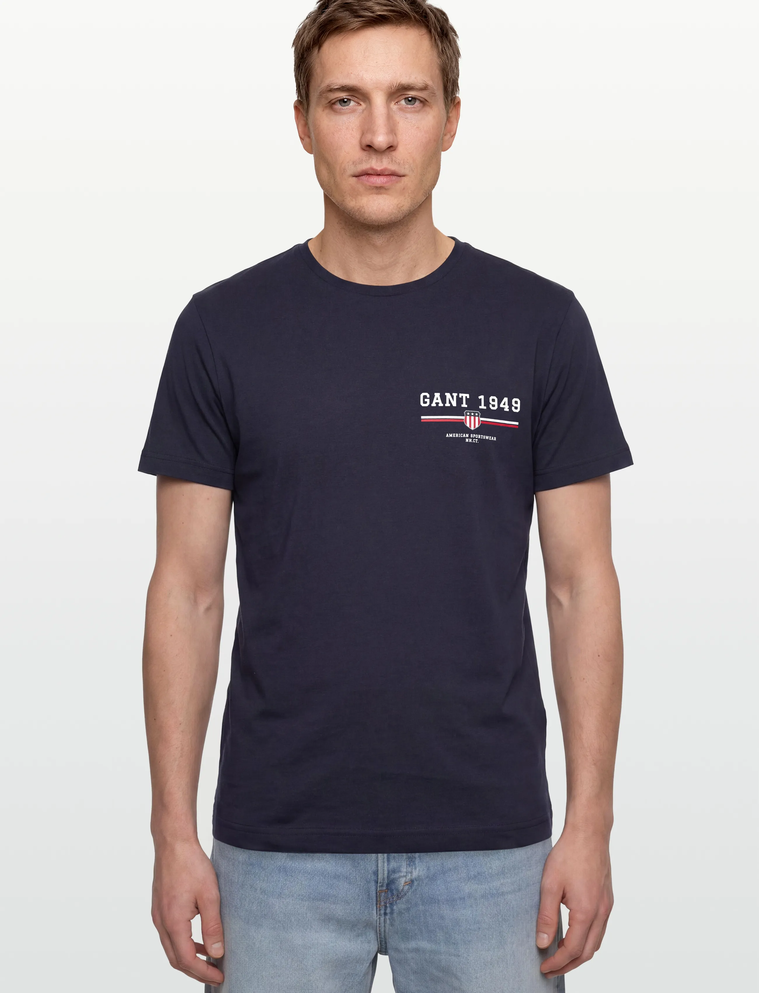 Gant - GRAPHIC SS T-SHIRT - kurzärmelige - evening blue - 3