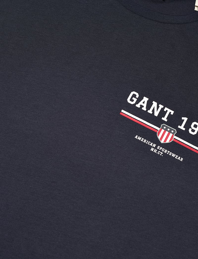 GANT - GRAPHIC SS T-SHIRT - kortärmade t-shirts - evening blue - 2