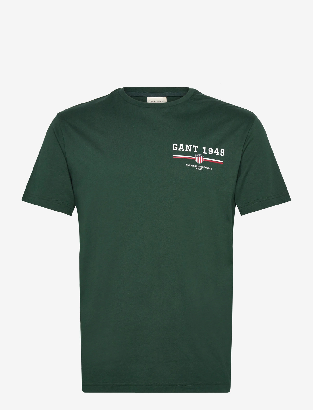 GANT - GRAPHIC SS T-SHIRT - kortærmede t-shirts - tartan green - 0