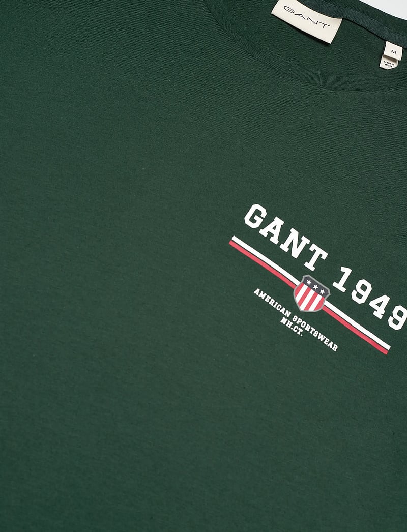 GANT - GRAPHIC SS T-SHIRT - kortærmede t-shirts - tartan green - 2