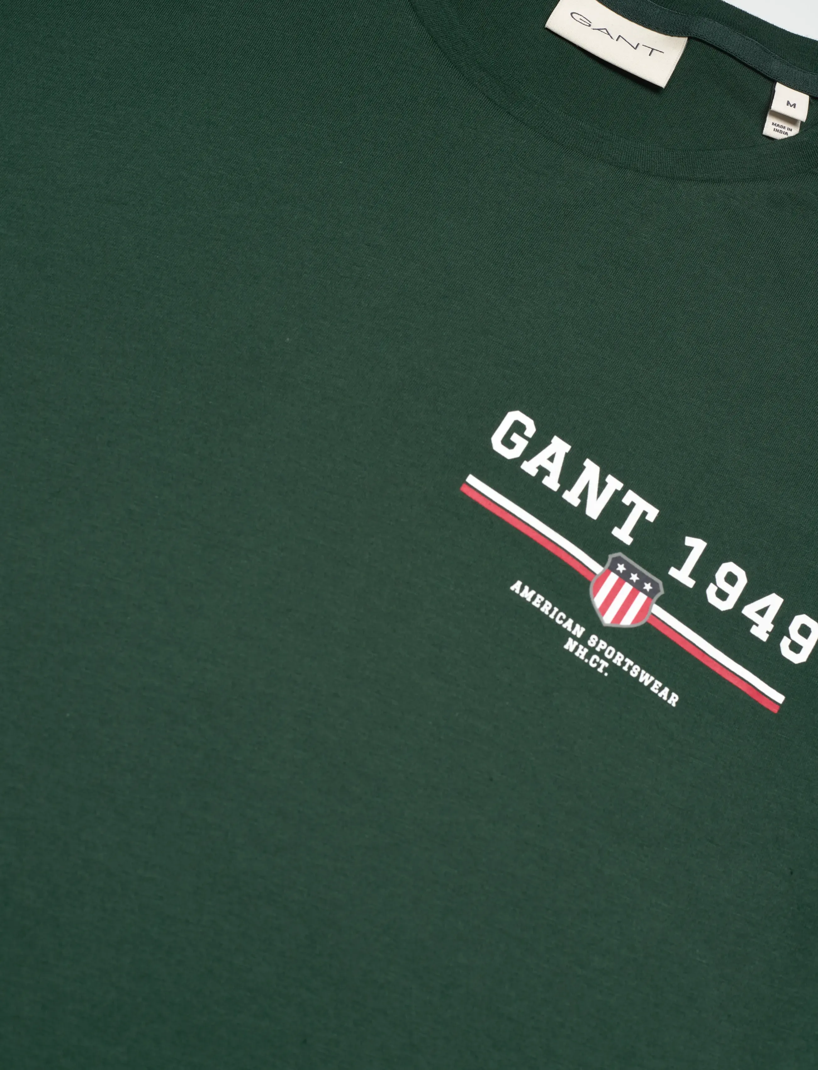 Gant - GRAPHIC SS T-SHIRT - kortærmede t-shirts - tartan green - 2