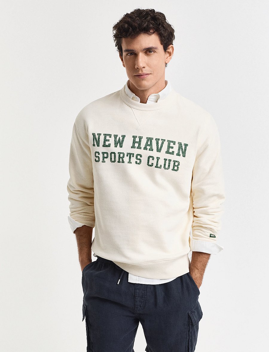 Gant - GRAPHIC C-NECK - nach anlass kaufen - cream - 0