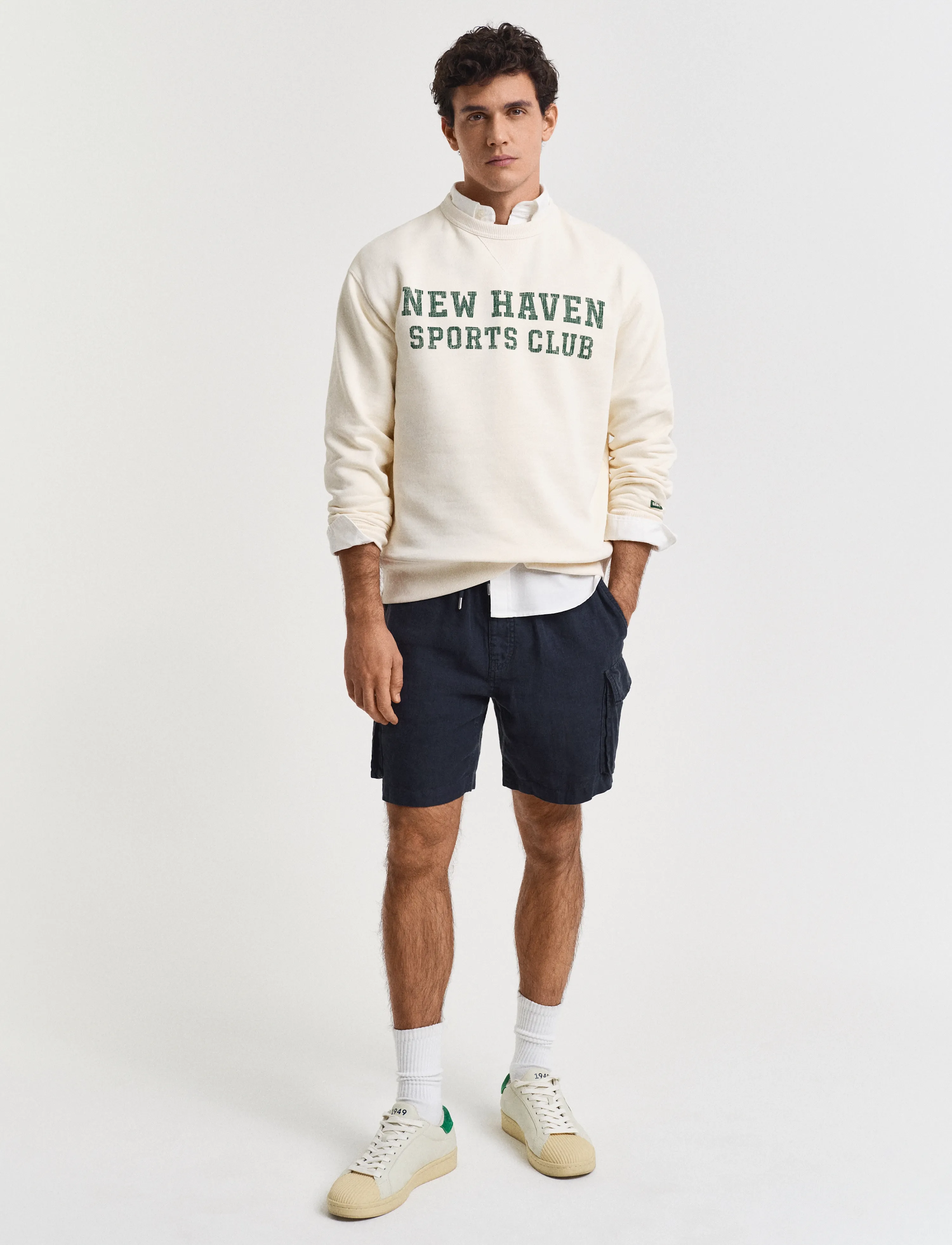 Gant - GRAPHIC C-NECK - sweatshirts - cream - 5