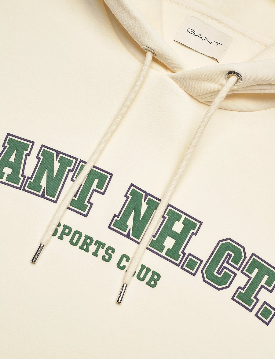 Gant - GRAPHIC SWEAT HOODIE - sweats à capuche - cream - 2