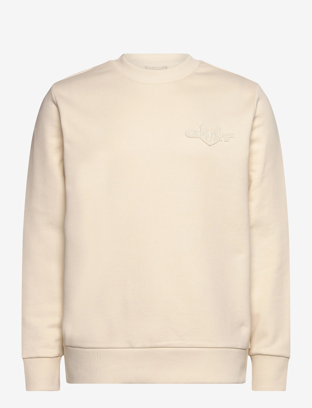 Gant - REG TONAL SHIELD C-NECK SWEAT - truien - cream - 0