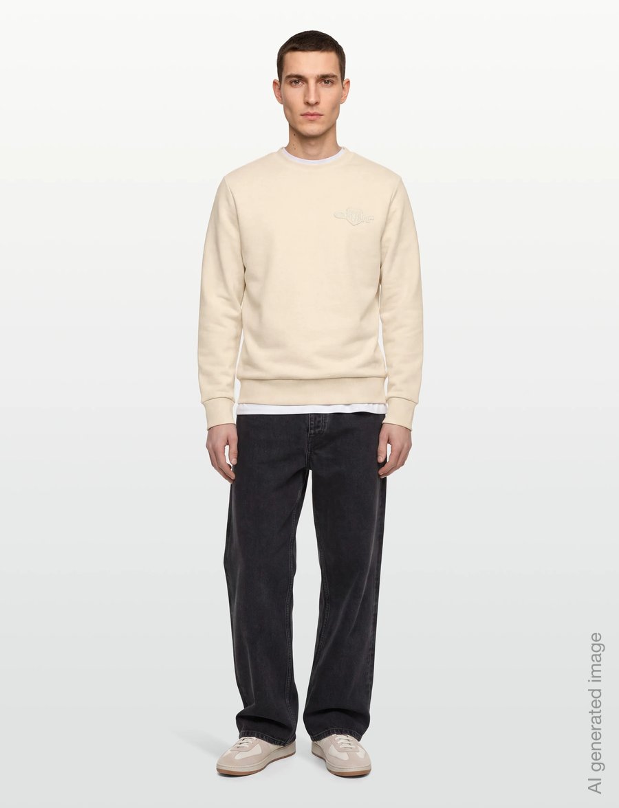 Gant - REG TONAL SHIELD C-NECK SWEAT - shop by occasion - cream - 0